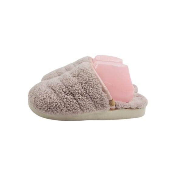 Olukai Women's Pink Pupu Mua Shearling Slip-On Winter Mules Slippers Size 9 - Picture 1 of 7